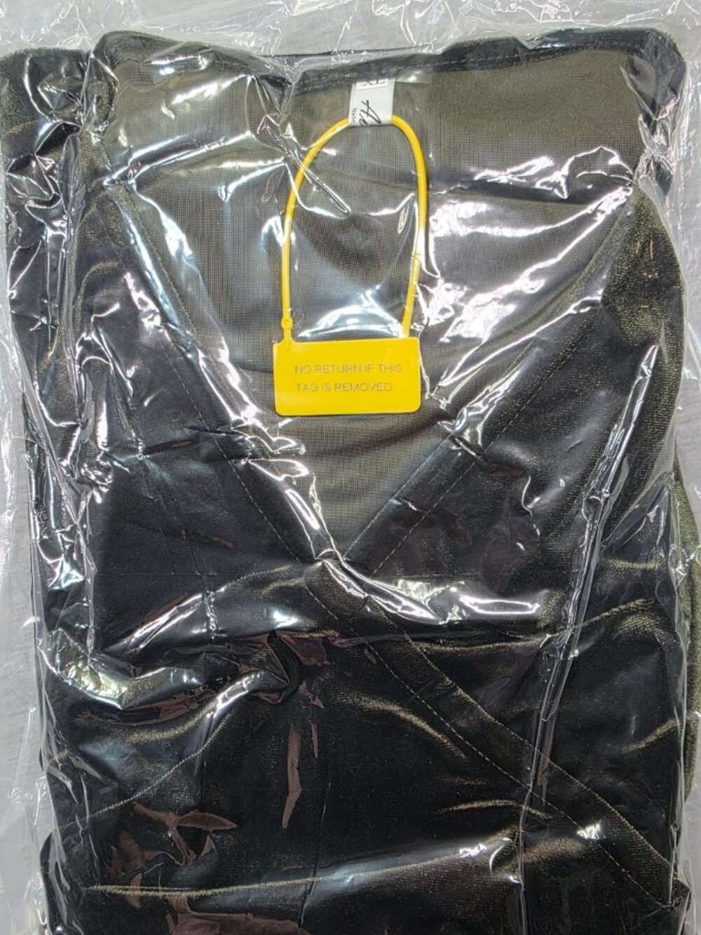 NWT AISWI Olive Green Velvet Maternity Dress V Neck Long Sleeve Wrap Size XL - Picture 3 of 8